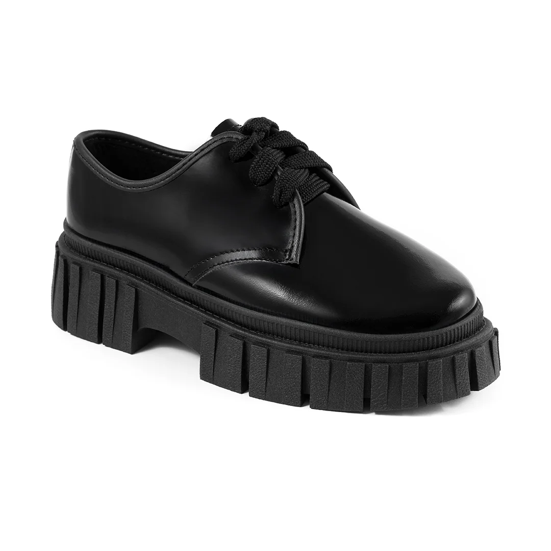 Plataforma Escolar Negro Charol Merlina Bunky®