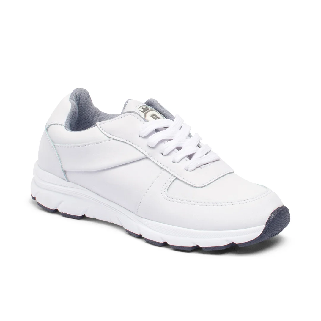 Zapato Deportivo Unisex Blco/Gris Cordones Galápagos Bunky®